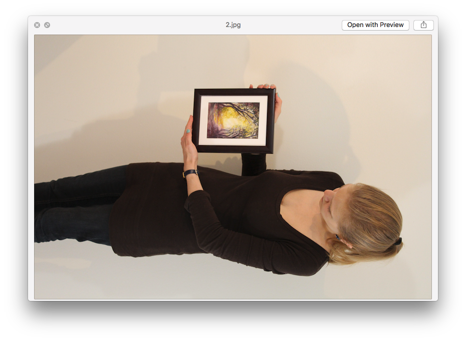 Screen capture of the rotated image in QuickLook on macOS Sierra